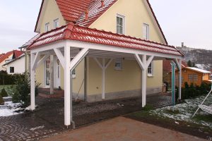 Carport mit Ziegelblende